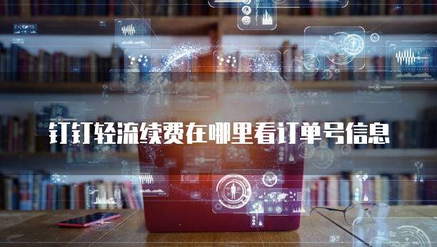 钉钉轻流续费在哪里看订单号信息
