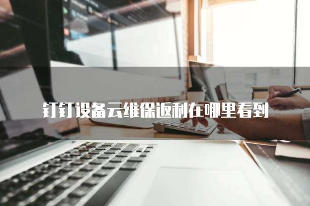 钉钉设备云维保返利在哪里看到