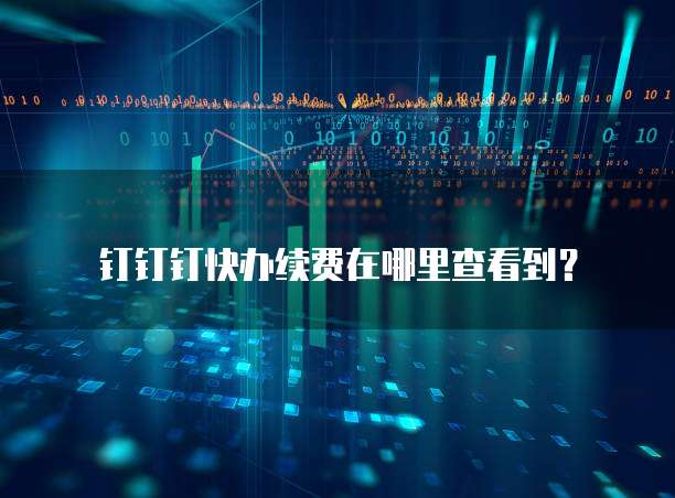 钉钉钉快办续费在哪里查看到?