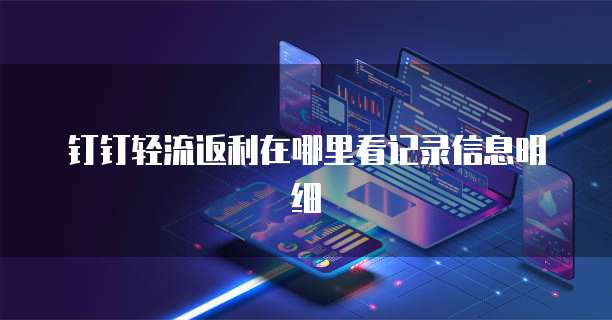 钉钉轻流返利在哪里看记录信息明细