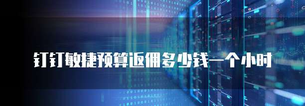 钉钉敏捷预算返佣多少钱一个小时