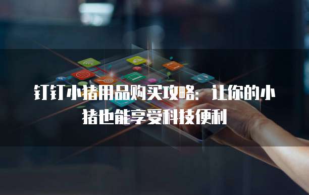 钉钉小猪用品购买攻略:让你的小猪也能享受科技便利