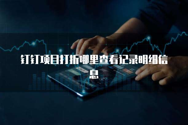 钉钉项目打折哪里查看记录明细信息