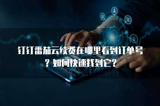 钉钉番茄云续费在哪里看到订单号?如何快速找到它?
