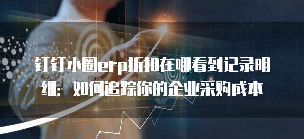 钉钉小圈erp折扣在哪看到记录明细:如何追踪你的企业采购成本