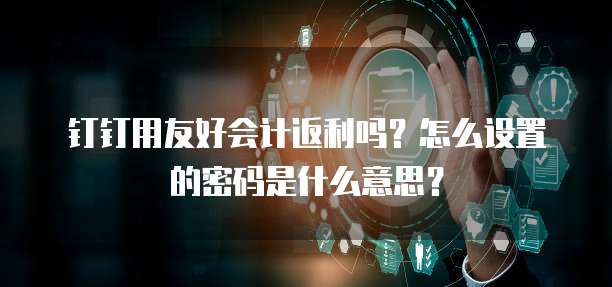 钉钉用友好会计返利吗?怎么设置的密码是什么意思?