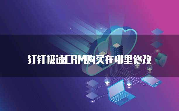 钉钉极速CRM购买在哪里修改