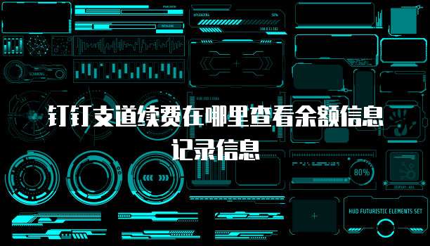 钉钉支道续费在哪里查看余额信息记录信息