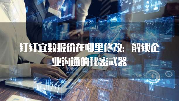 钉钉宜数报价在哪里修改:解锁企业沟通的秘密武器