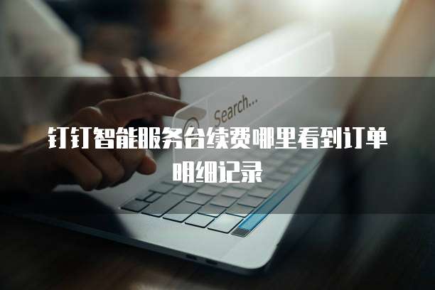 钉钉智能服务台续费哪里看到订单明细记录