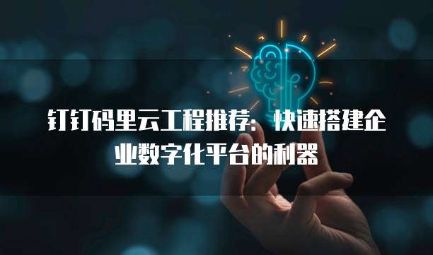 钉钉码里云工程推荐:快速搭建企业数字化平台的利器