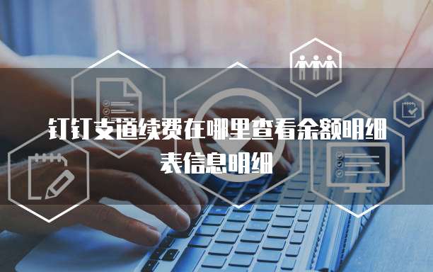 钉钉支道续费在哪里查看余额明细表信息明细
