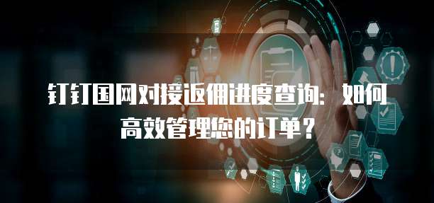 钉钉国网对接返佣进度查询:如何高效管理您的订单?