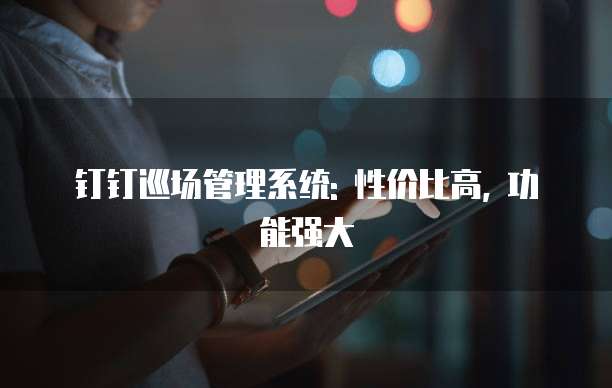 钉钉巡场管理系统: 性价比高, 功能强大
