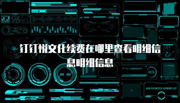 钉钉悦文化续费在哪里查看明细信息明细信息