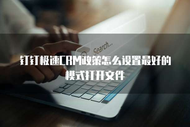 钉钉极速CRM政策怎么设置最好的模式打开文件