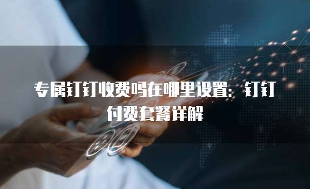 专属钉钉收费吗在哪里设置:钉钉付费套餐详解