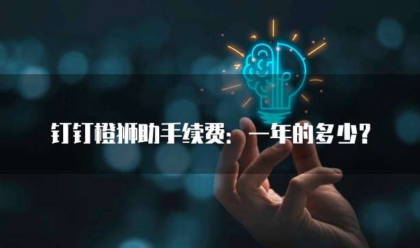 钉钉橙狮助手续费:一年的多少?