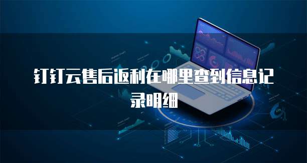 钉钉云售后返利在哪里查到信息记录明细