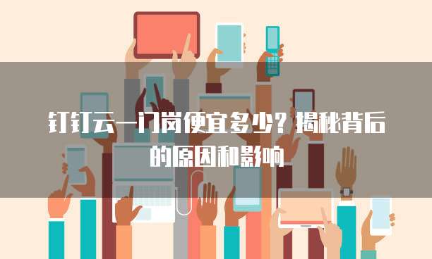 钉钉云一门岗便宜多少?揭秘背后的原因和影响