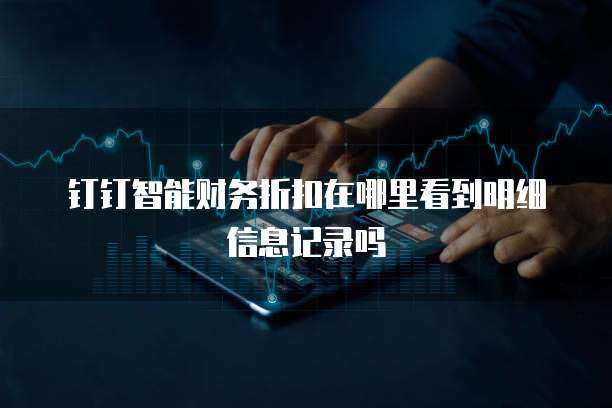 钉钉智能财务折扣在哪里看到明细信息记录吗