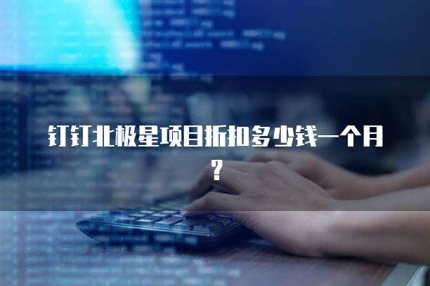 钉钉北极星项目折扣多少钱一个月?