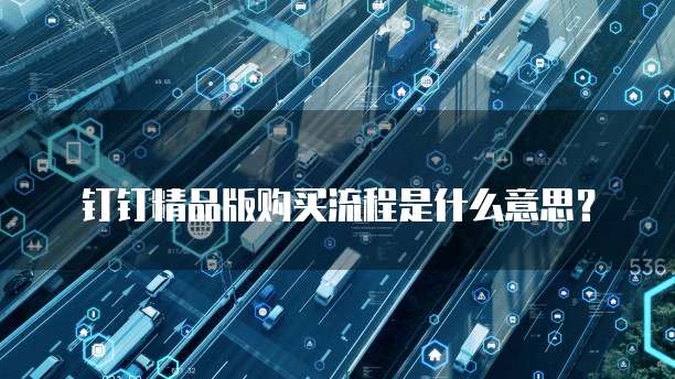 钉钉精品版购买流程是什么意思?