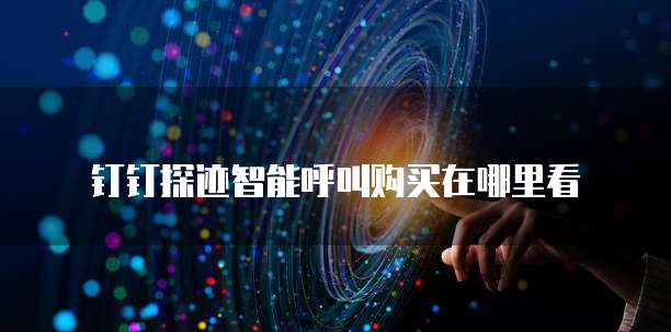 钉钉探迹智能呼叫购买在哪里看