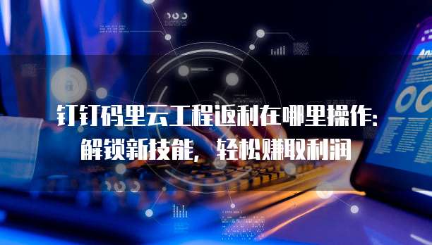 钉钉码里云工程返利在哪里操作:解锁新技能,轻松赚取利润