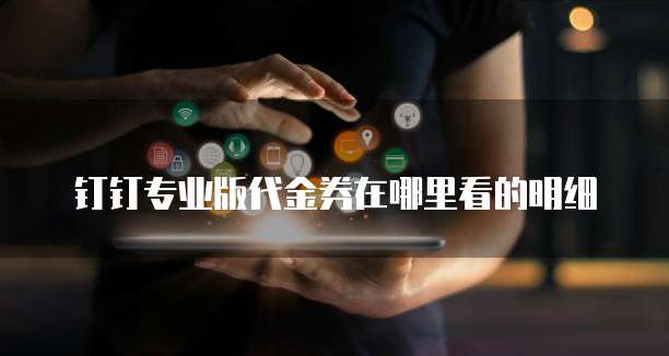 钉钉专业版代金券在哪里看的明细