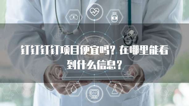 钉钉钉钉项目便宜吗?在哪里能看到什么信息?