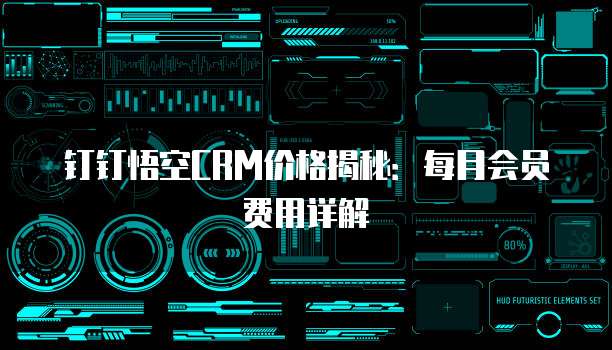 钉钉悟空CRM价格揭秘:每月会员费用详解