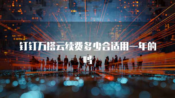钉钉万搭云续费多少合适用一年的吗
