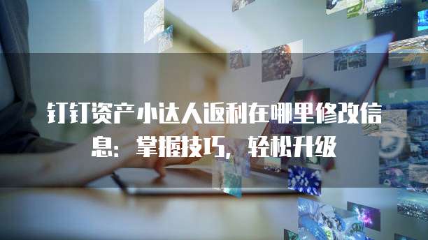 钉钉资产小达人返利在哪里修改信息:掌握技巧,轻松升级