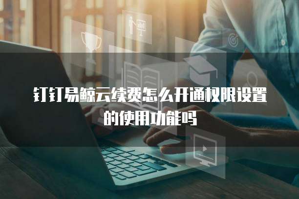 钉钉易鲸云续费怎么开通权限设置的使用功能吗
