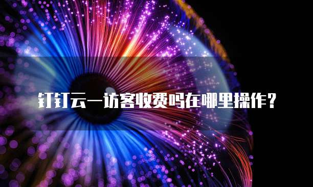 钉钉云一访客收费吗在哪里操作?
