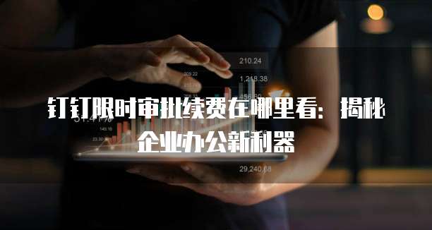 钉钉限时审批续费在哪里看:揭秘企业办公新利器