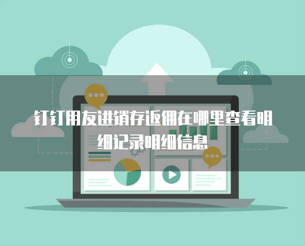 钉钉用友进销存返佣在哪里查看明细记录明细信息