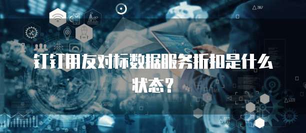 钉钉用友对标数据服务折扣是什么状态?