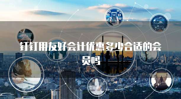 钉钉用友好会计优惠多少合适的会员吗