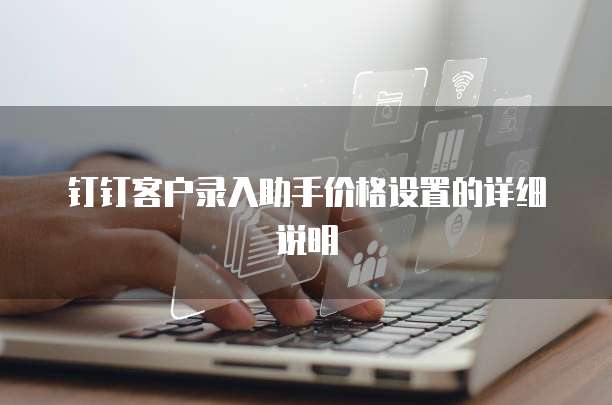 钉钉客户录入助手价格设置的详细说明