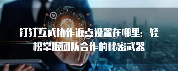 钉钉互成协作返点设置在哪里:轻松掌握团队合作的秘密武器