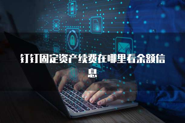 钉钉固定资产续费在哪里看余额信息