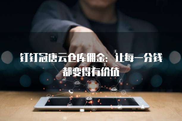 钉钉冠唐云仓库佣金:让每一分钱都变得有价值