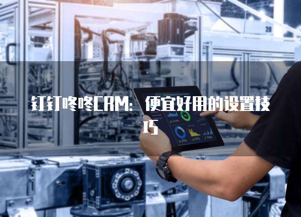 钉钉咚咚CRM:便宜好用的设置技巧