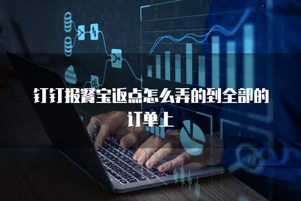 钉钉报餐宝返点怎么弄的到全部的订单上