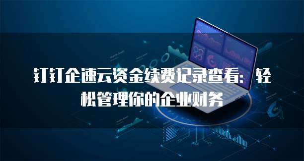 钉钉企速云资金续费记录查看:轻松管理你的企业财务