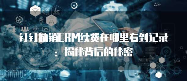 钉钉励销CRM续费在哪里看到记录:揭秘背后的秘密