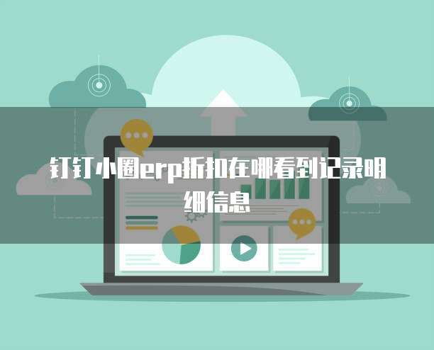 钉钉小圈erp折扣在哪看到记录明细信息