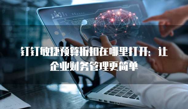 钉钉敏捷预算折扣在哪里打开:让企业财务管理更简单